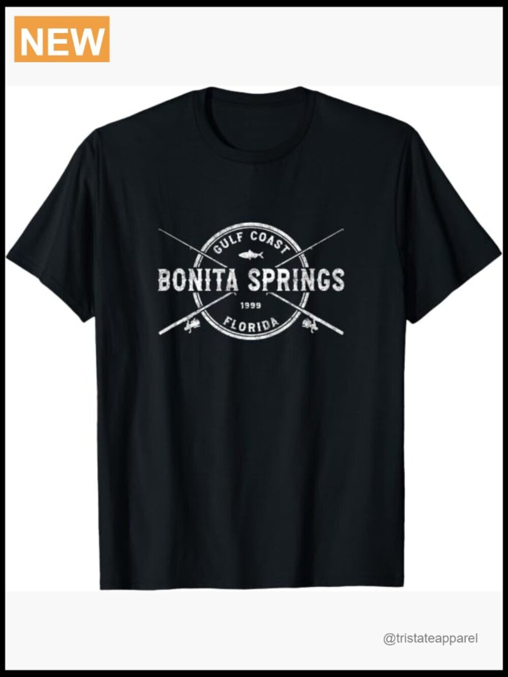 Vintage Crossed Fishing Rods T-Shirt - Comfy Cotton Blend